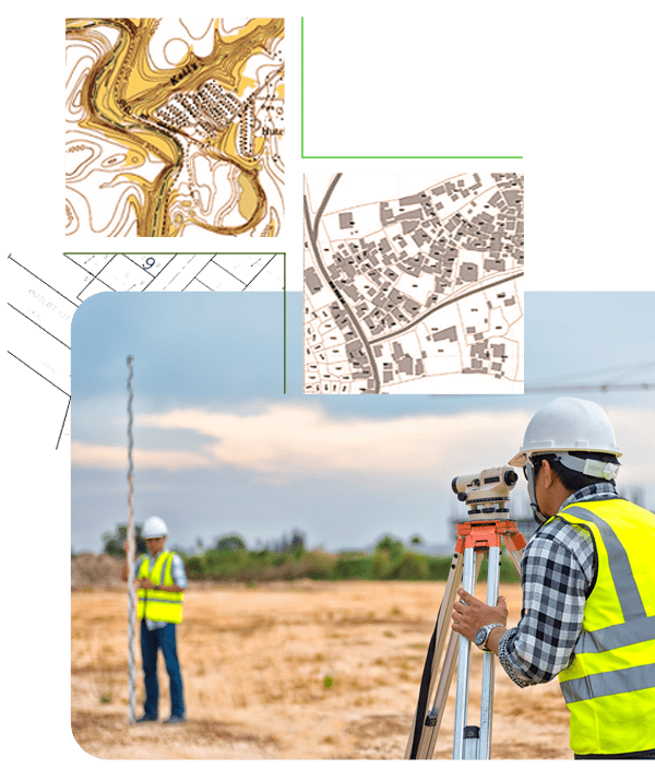 land mapping survey through dgps, and mapping the land plot